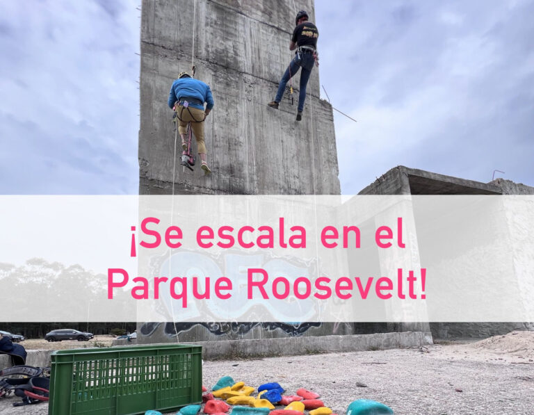 Las paredes están hechas para escalar, escalada deportiva en el Parque Roosevelt de mano de AUDE